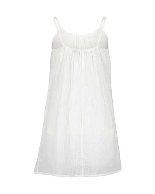 Girls Woven Dress – White & Lilac