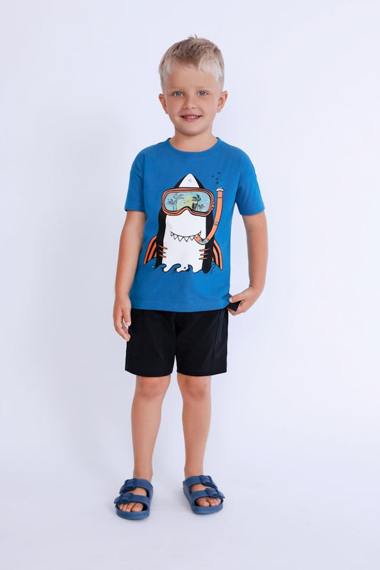 Boys Knitted T-Shirt – Blue Seven (802364)