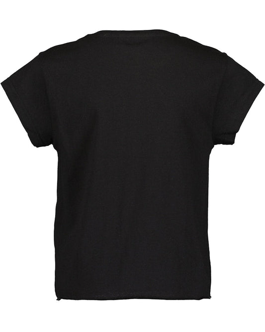 Girls Knitted T-Shirt – Black