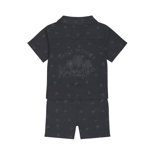 Baby 2-Piece Set – Short Sleeve Shirt + Jogging Shorts | Navy
