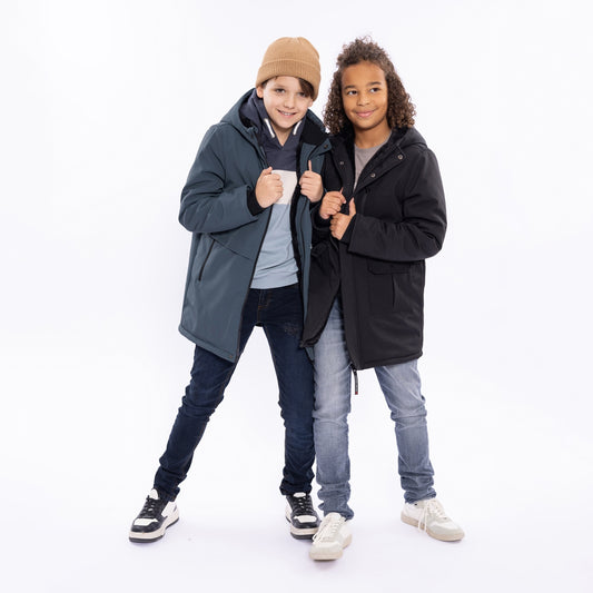 No Way Monday Boys Water-Repellent Parka - Black