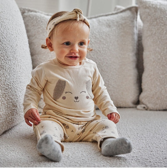 Dirkje Baby Boys Long-Sleeve Bunny Tee - Off White