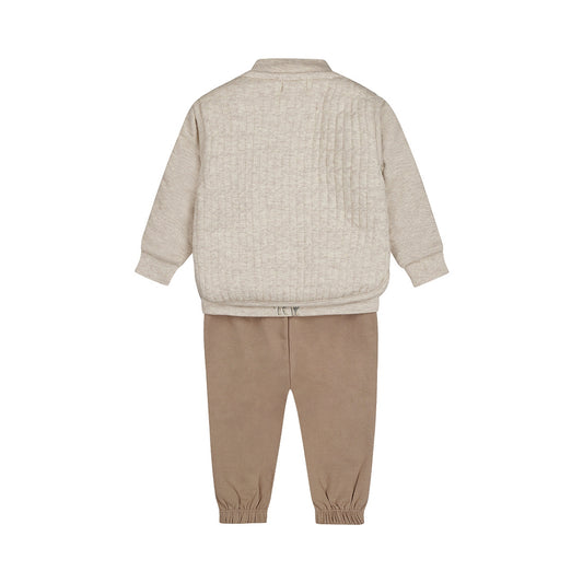 Dirkje Baby Boys 3-Piece Safari Set - Quilted Cardigan, Tee & Trousers
