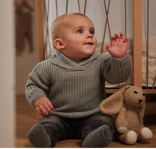 Boys Pullover Sweater – Faded Blue