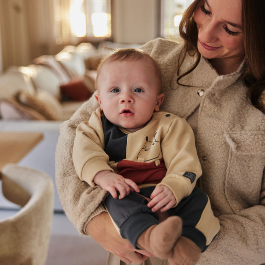 Baby Boys Two-Piece Cotton Set – Pebble