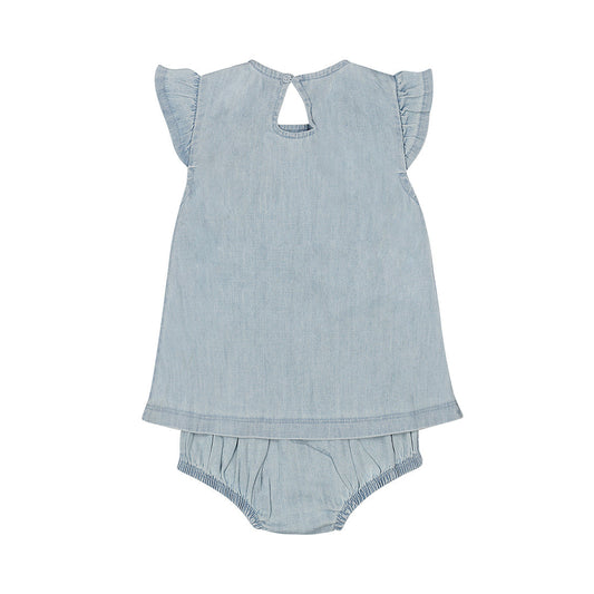 Kids 2-Piece Set Short Sleeve — Blue Jeans