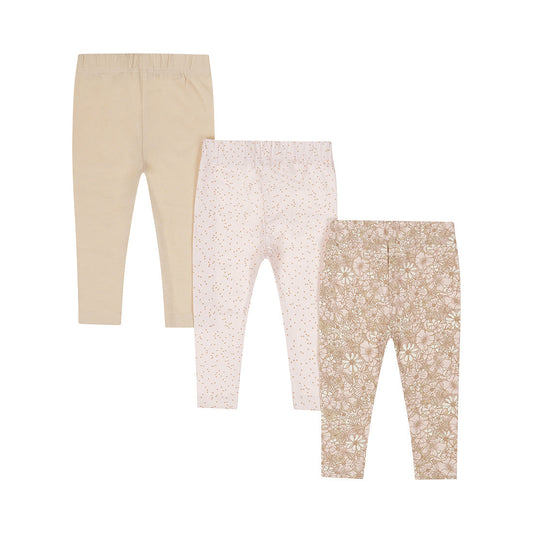 Kids 3-Pack Leggings — Light Peach