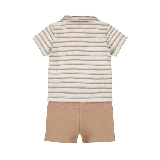 2-Piece Baby Bodysuit Set Short Sleeve — Brown