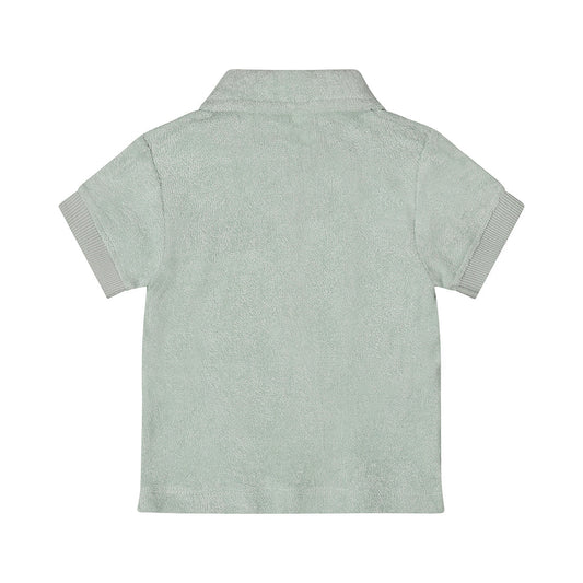 Kids Short-Sleeve Polo Shirt — Faded Green