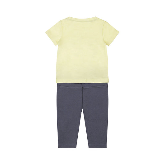 2-Piece Baby Bodysuit Set Short Sleeve — Light Yellow