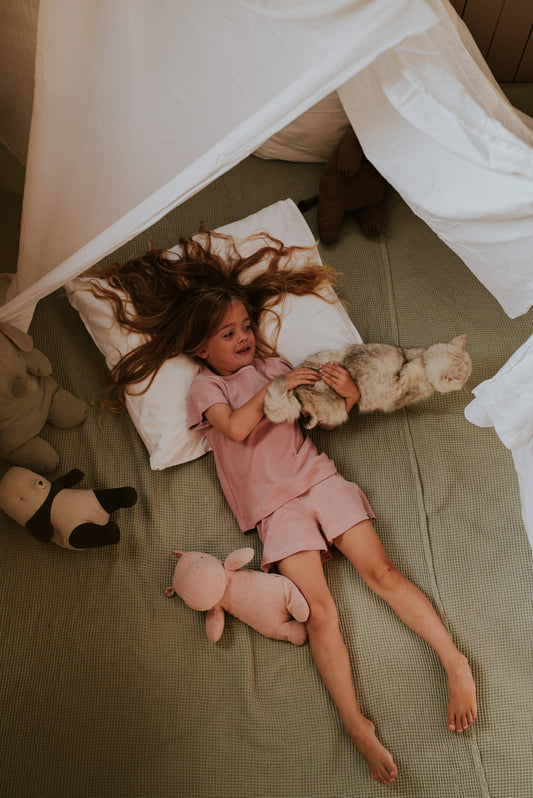 Girls Pyjamas Short Set – Dusty Pink
