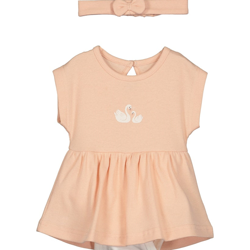 Baby Girls Body-Dress with Hair Band