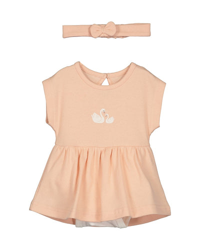 Baby Girls Body-Dress with Hair Band