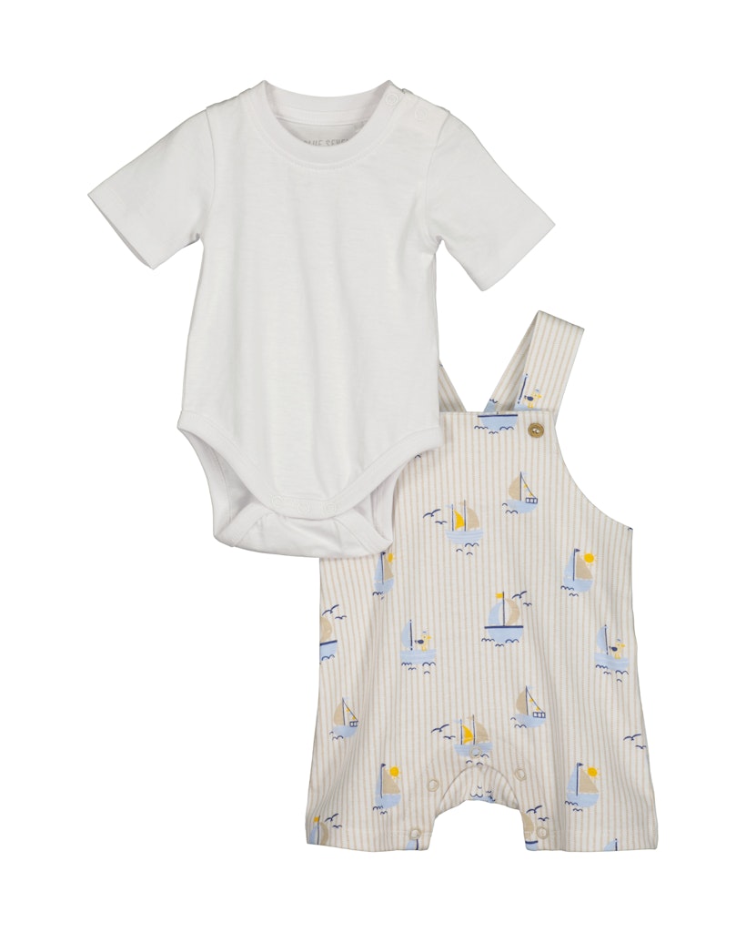 Baby boys body and bib shorts