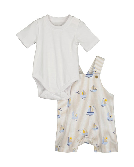 Baby boys body and bib shorts