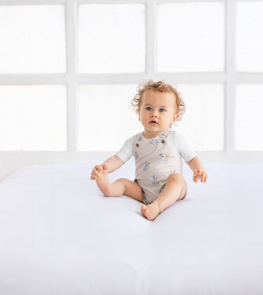 Baby boys body and bib shorts