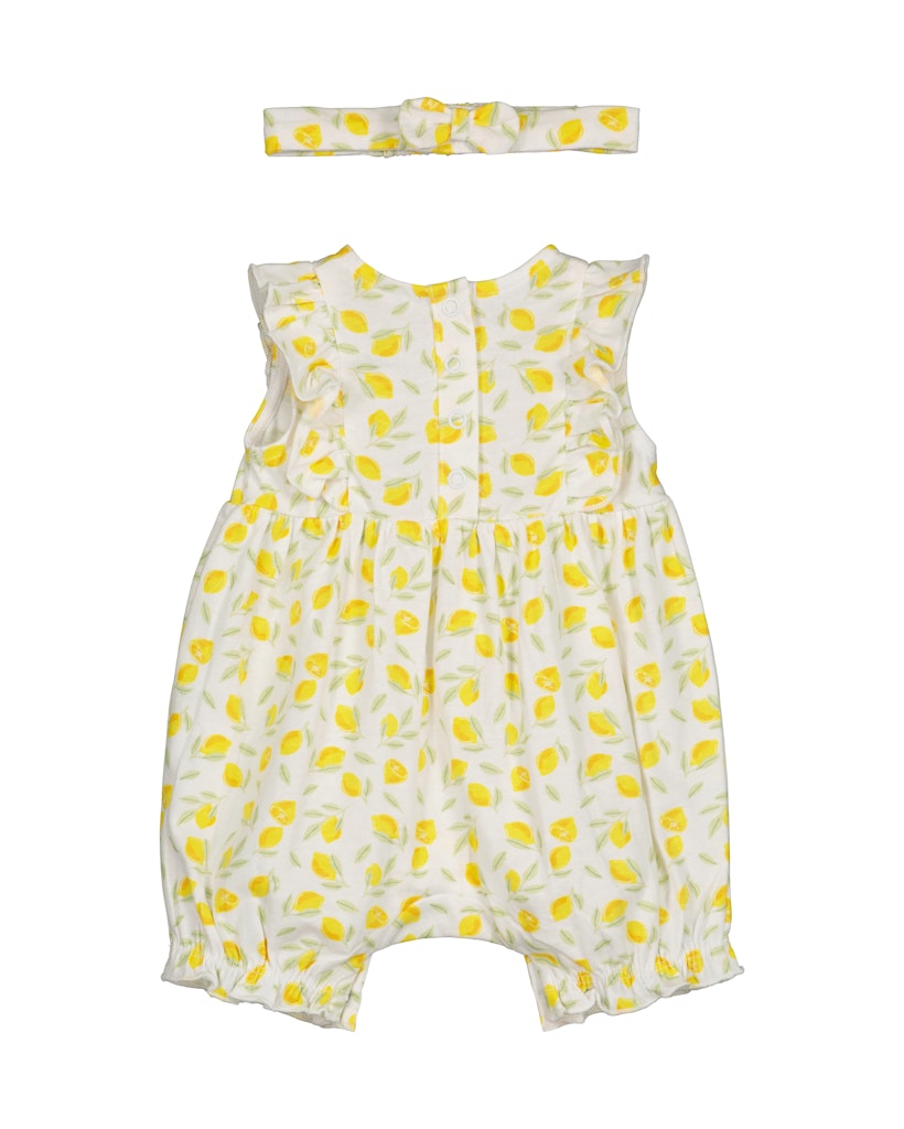 Baby girls short romper with hair band