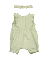 Baby girls short romper with hair band