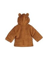 Blue Seven Unisex Baby Bear-Ear Fleece Jacket - Nut