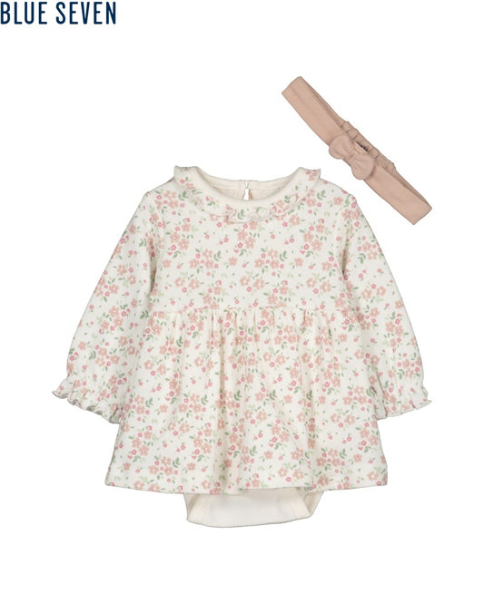 Blue Seven Baby Girls Dress with Bodysuit - Off White