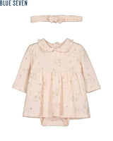 Blue Seven Baby Girls Dress with Bodysuit - Stone & Mauve