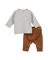 Blue Seven Baby Boys Shirt & Pants Set - Fog