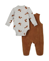Blue Seven Baby Boys Romper & Bodysuit Set - Nut