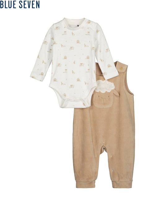Blue Seven Baby Girls Romper & Bodysuit Set - Camel