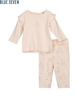 Blue Seven Baby Girls Shirt & Pants Set - Off White & Stone