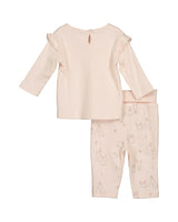 Blue Seven Baby Girls Shirt & Pants Set - Off White & Stone