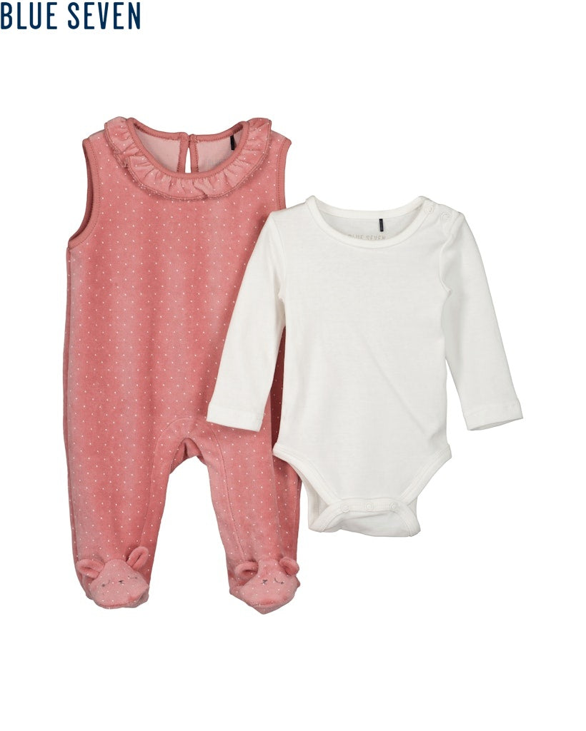 Blue Seven Baby Girls Romper & Bodysuit Set - Mauve