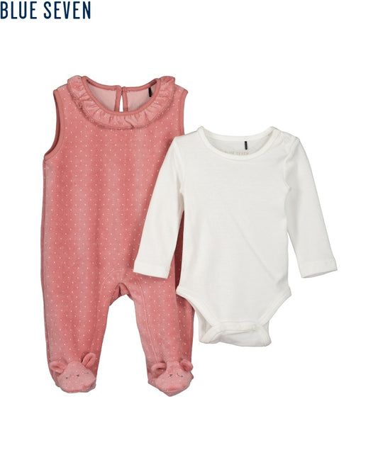 Blue Seven Baby Girls Romper & Bodysuit Set - Mauve