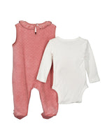 Blue Seven Baby Girls Romper & Bodysuit Set - Mauve