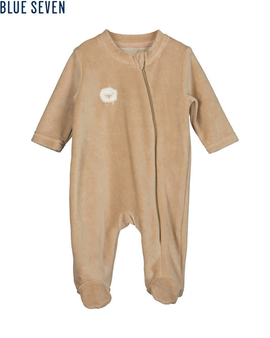 Blue Seven Unisex Baby Romper - Off White & Camel