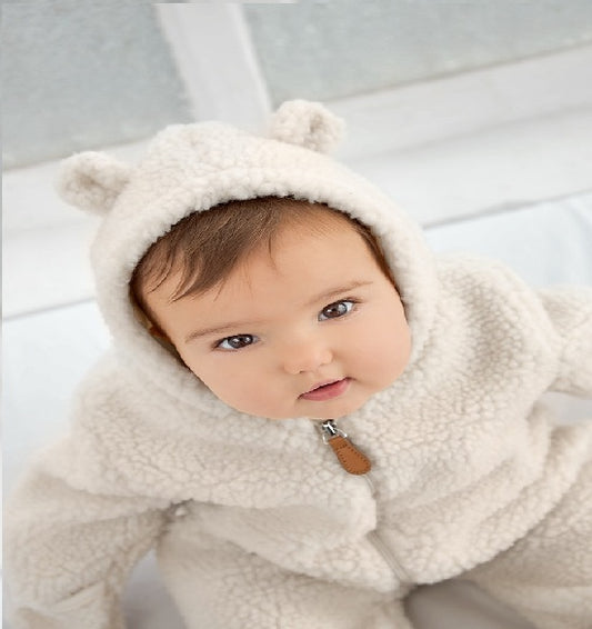 Blue Seven Unisex Baby Outdoor Fleece Overall - Pebble