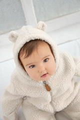 Blue Seven Unisex Baby Outdoor Fleece Overall - Pebble