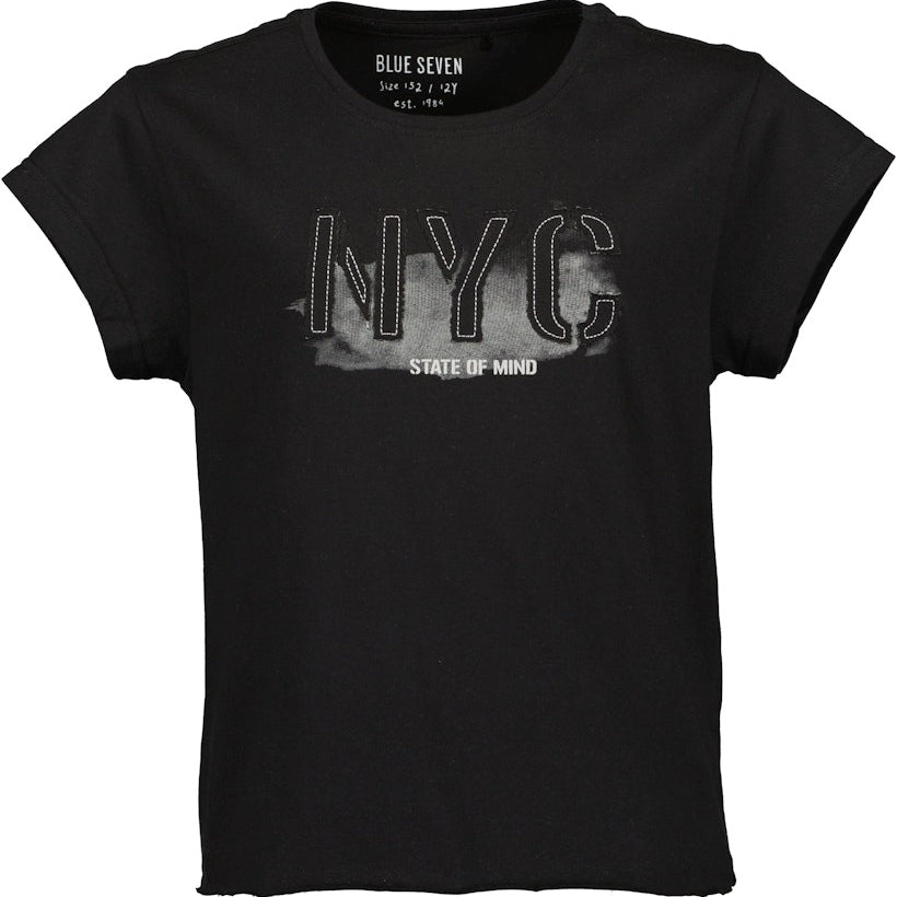 Girls Knitted T-Shirt – Black
