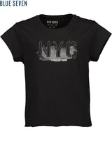 Girls Knitted T-Shirt – Black