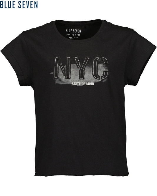 Girls Knitted T-Shirt – Black