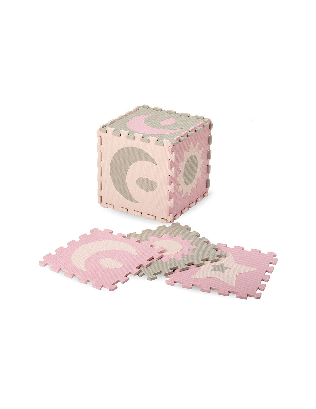 MoMi NEBE 3D foam puzzle mat pink (90 x 90 cm)