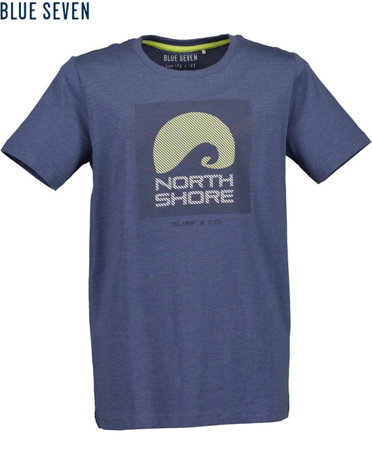 Boys Knitted T-Shirt – Jeans Blue