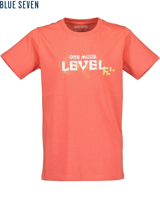Boys Knitted T-Shirt – Tomato Red