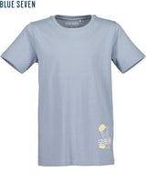Boys Knitted T-Shirt – Tomato Red & Medium Blue