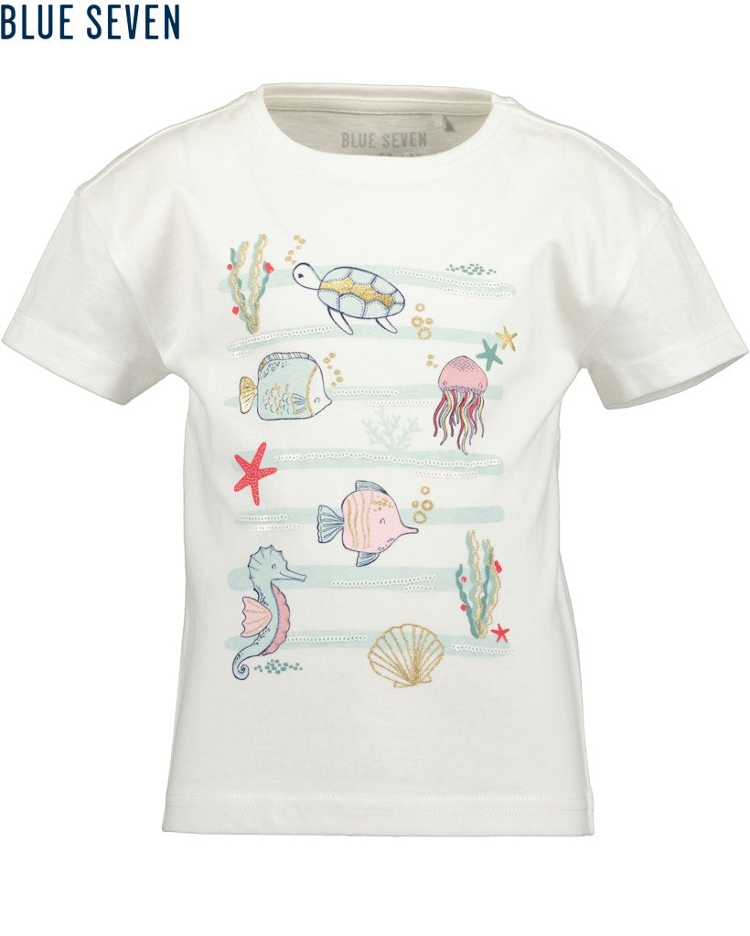Girls Knitted T-Shirt – Blue Seven (702358)