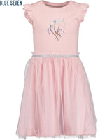 Girls Knitted Dress – Blue Seven (721681)