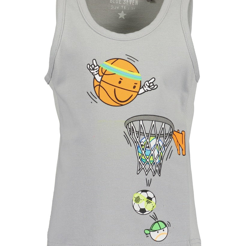 Boys Knitted Tank Top – Medium Grey