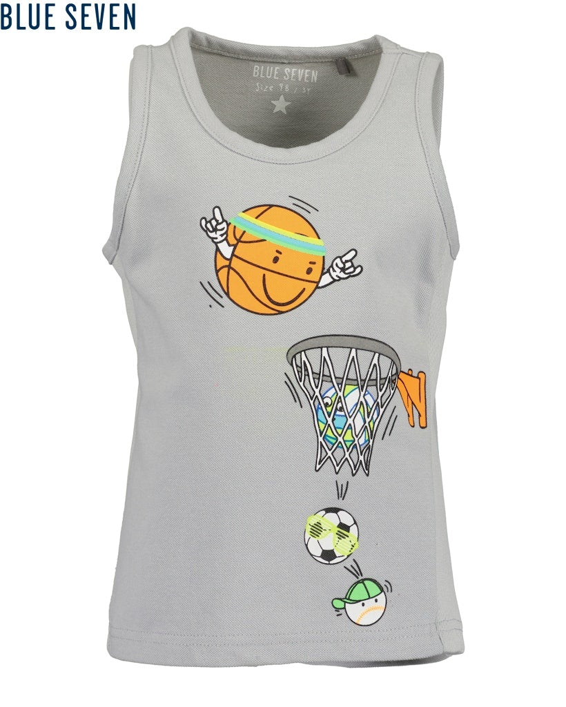 Boys Knitted Tank Top – Medium Grey