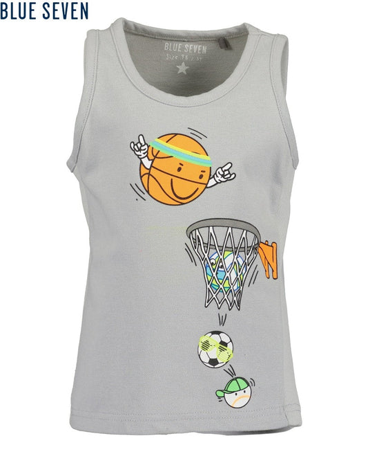 Boys Knitted Tank Top – Medium Grey