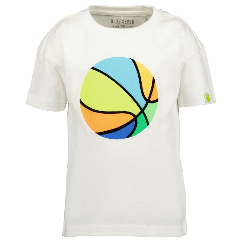 Boys Knitted T-Shirt – White & Anthracite
