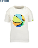 Boys Knitted T-Shirt – White & Anthracite